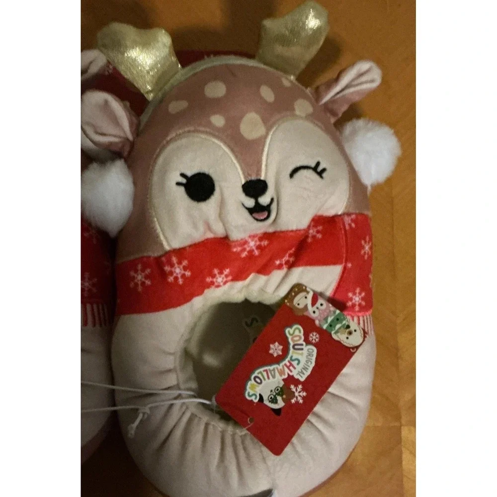 Jazwares Squishmallows Kids' Holiday Slippers‎ Dawn the Fawn - Size 4/5 - New